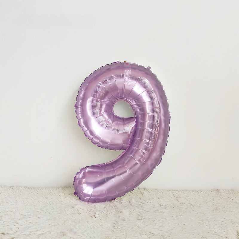 32 Inch Light Purple Crystal Number Balloon