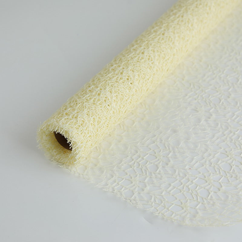 Polyester Net Tulle Fabric Roll for Flower Packaging (50cmx5Yd)