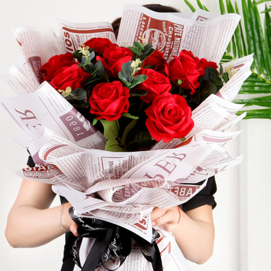 20pcs Newspaper Print Cellophane Wrap (58x58cm)