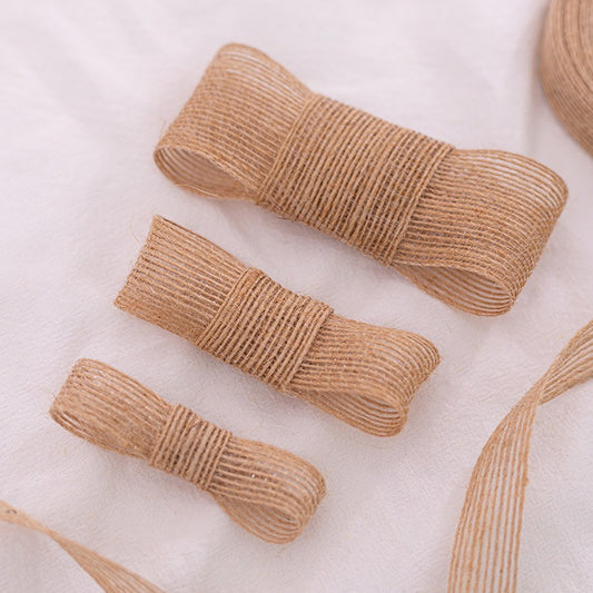 Ruban en lin pour emballage cadeau DIY