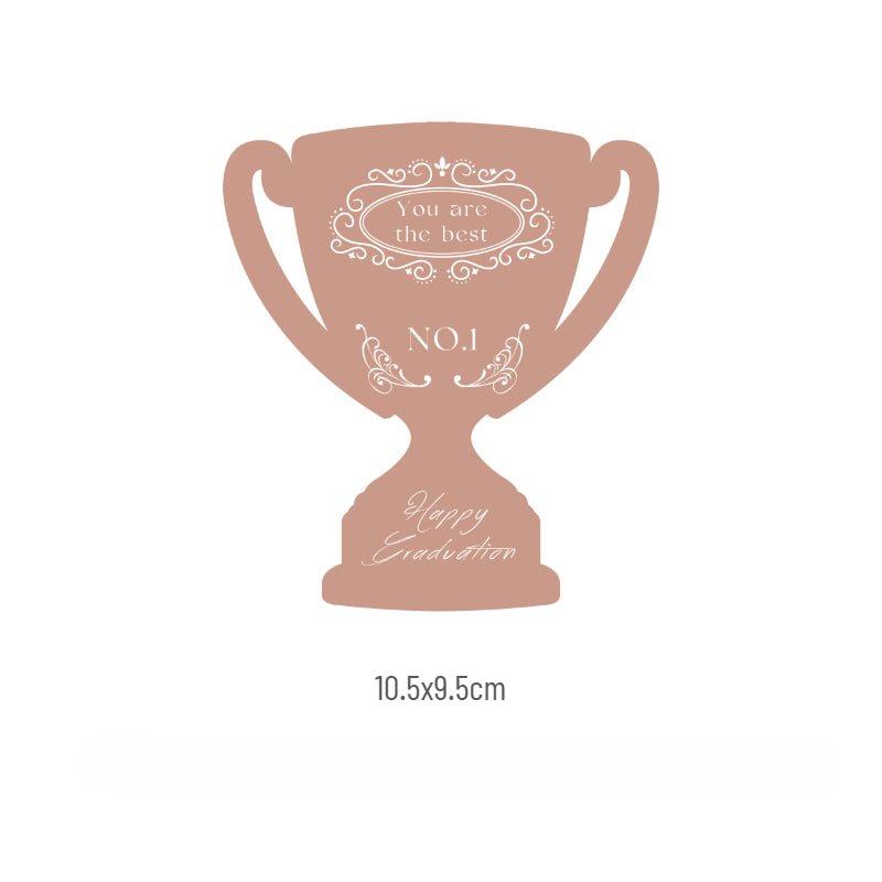 10pcs Trophy-shaped Greeting Cards