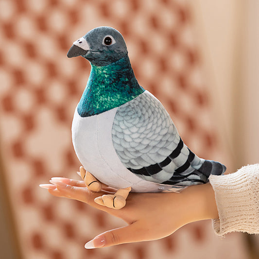 Peluche pigeon réaliste de 20 cm