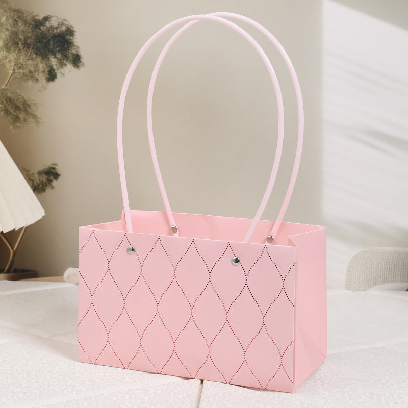Diamond Grid Waterproof Flower Bags Pack of 10