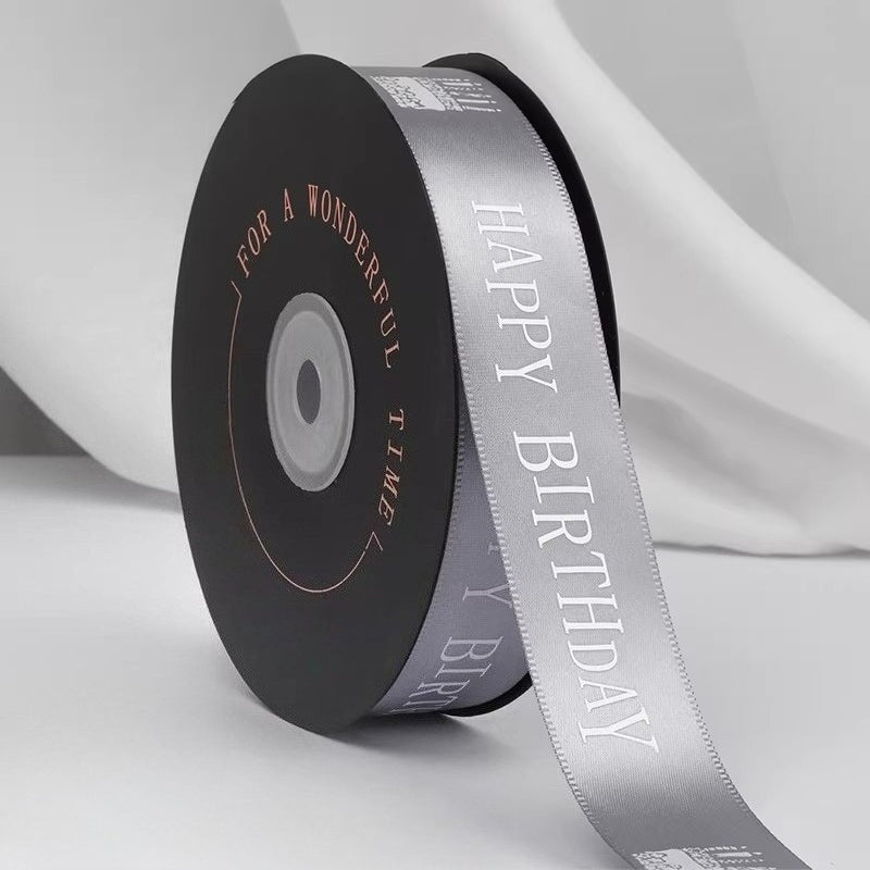 Happy Birthday Satin Ribbon (2.5cmx45Yd)