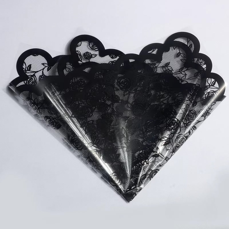 Lot de 20 emballages pour violoncelle avec bordure en dentelle festonnée (58,4 cm x 58,4 cm)