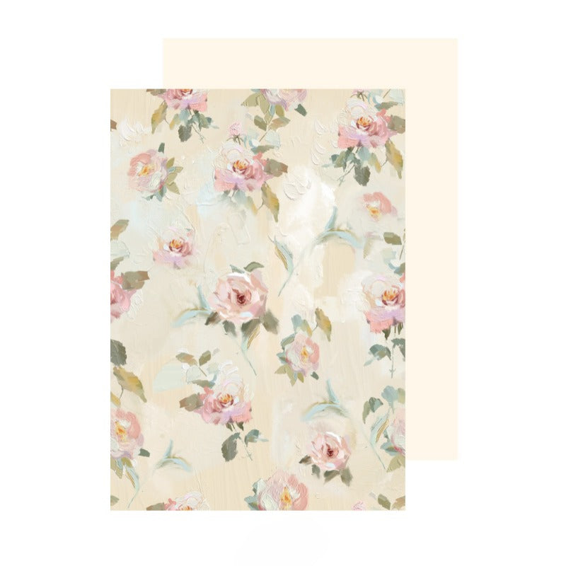 20pcs Rose Print Floral Wrap Paper (35x50cm)
