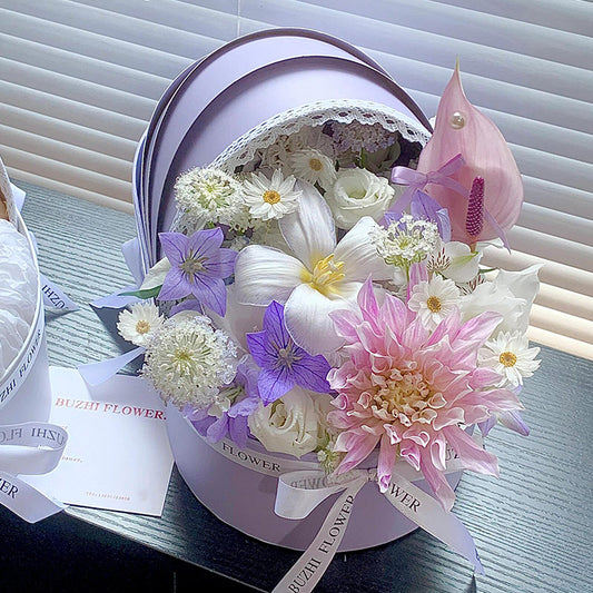 Cradle Shaped Floral Gift Wrapping Box