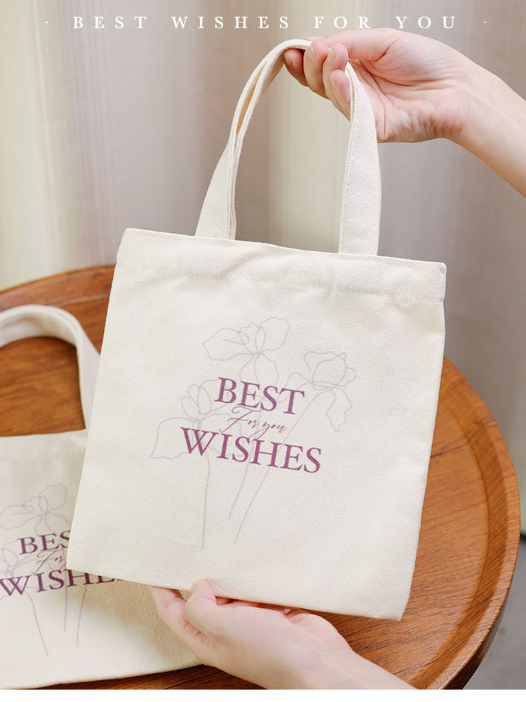 Reusable Canvas Gift Bags Pack 6