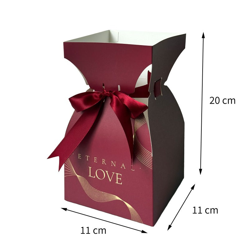 10pcs Vase-Shaped Cardboard Flower Gift Box