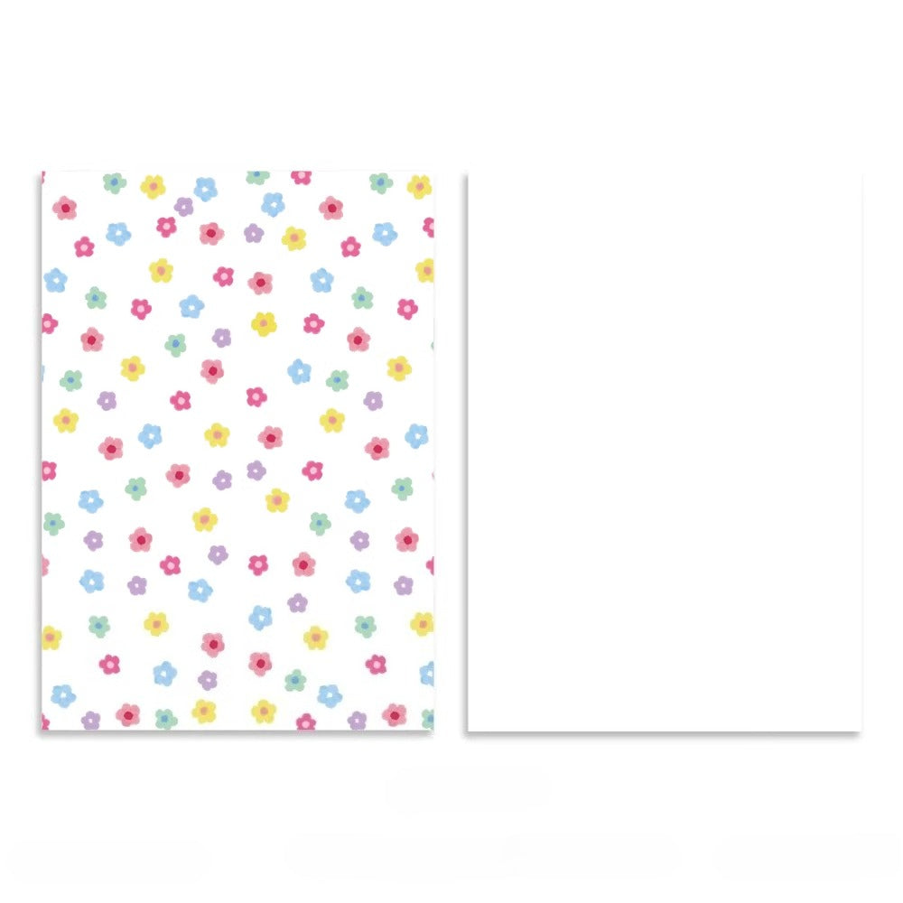 Lot de 20 feuilles de papier cadeau floral à bords festonnés de printemps (35,6 cm x 50,8 cm)
