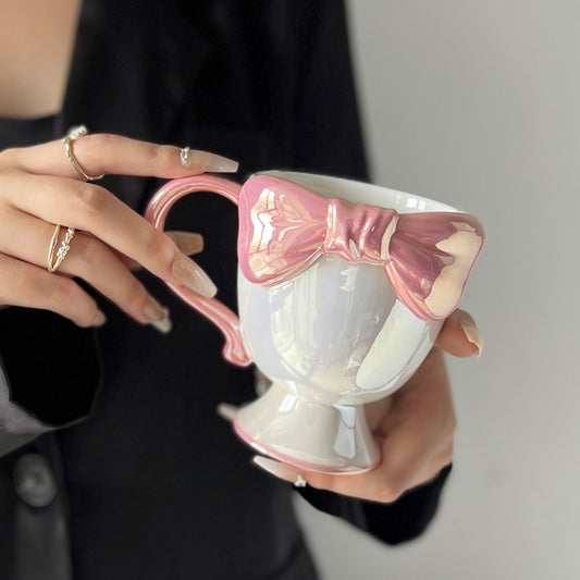 Cute Bowknot Ceramic Coffee Mug