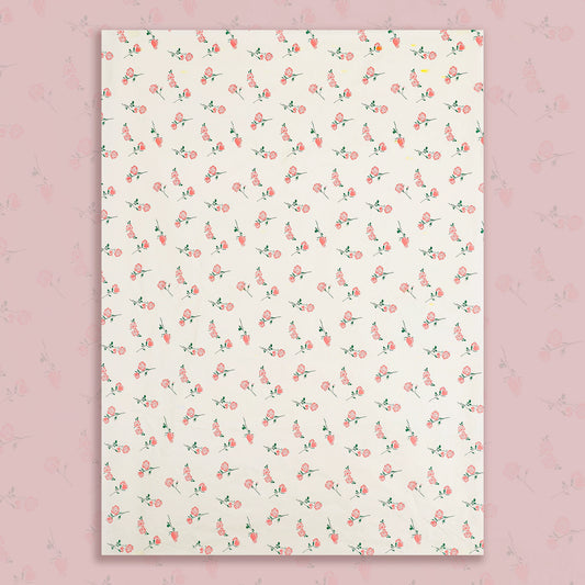 20pcs Rose Pattern Bouquet Wrap Paper (50x70cm)