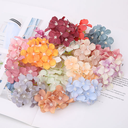 5cm Silk Hydrangea Flower Heads Pack 30
