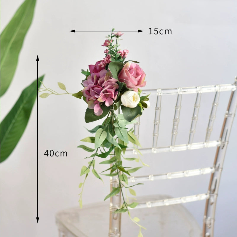 Artificial Flowers for Wedding Ceremony Chair Decor