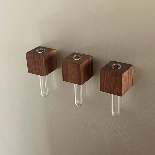Magnetic Wooden Test Tube Vase