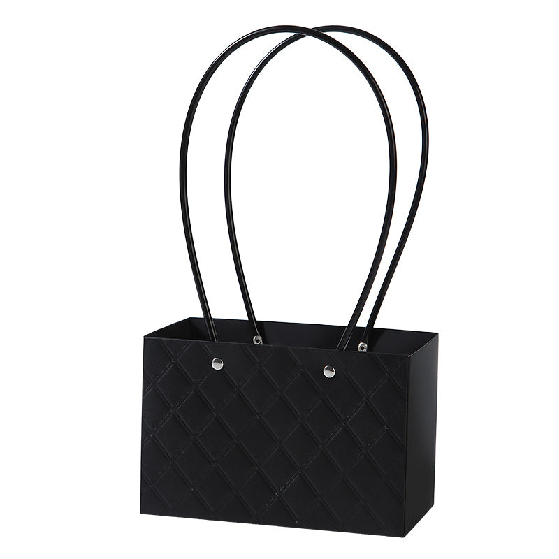 10 sacs à fleurs rectangulaires gaufrés diamant