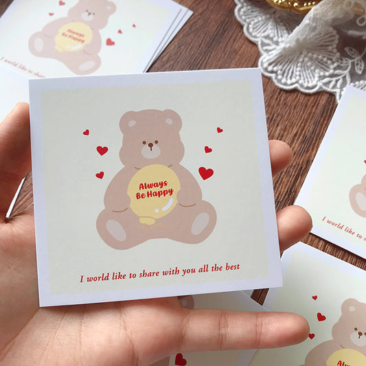 Cute Teddy Bear Valentine's Day Cards Pack 30