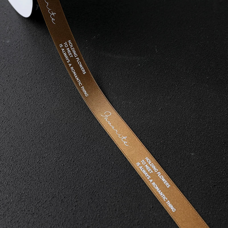 Earth Tone Florist Silk Ribbon (2.2cmx20Yd)