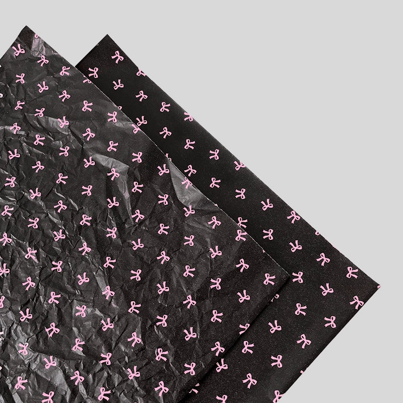 20ps Bow Printed Flower Tissue Paper (50x70cm)