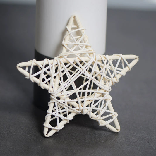 White Wicker Rattan Star For DIY Decor