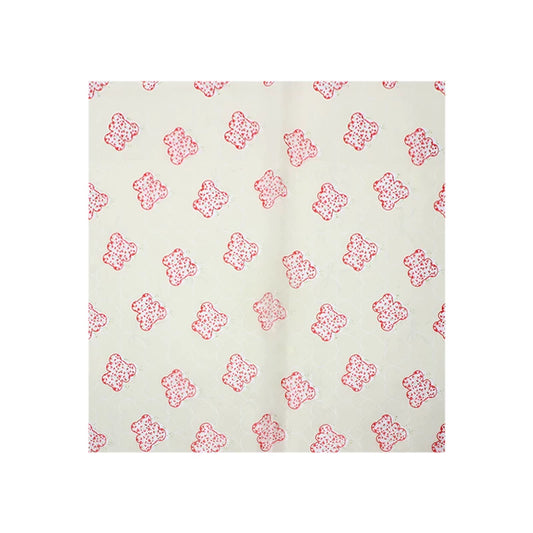 20 feuilles d'emballage pour bouquet en cellophane motif ours (57x57 cm)
