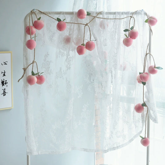 Artificial Fruit Pink Peach Garland (150cmL)
