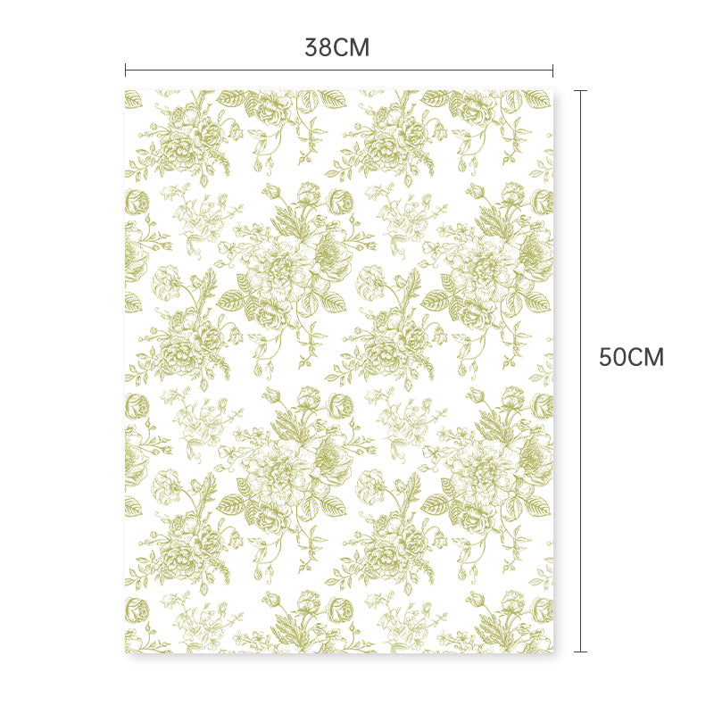 20pcs Vintage Botanical Kapok Wrap Paper (38x50cm)