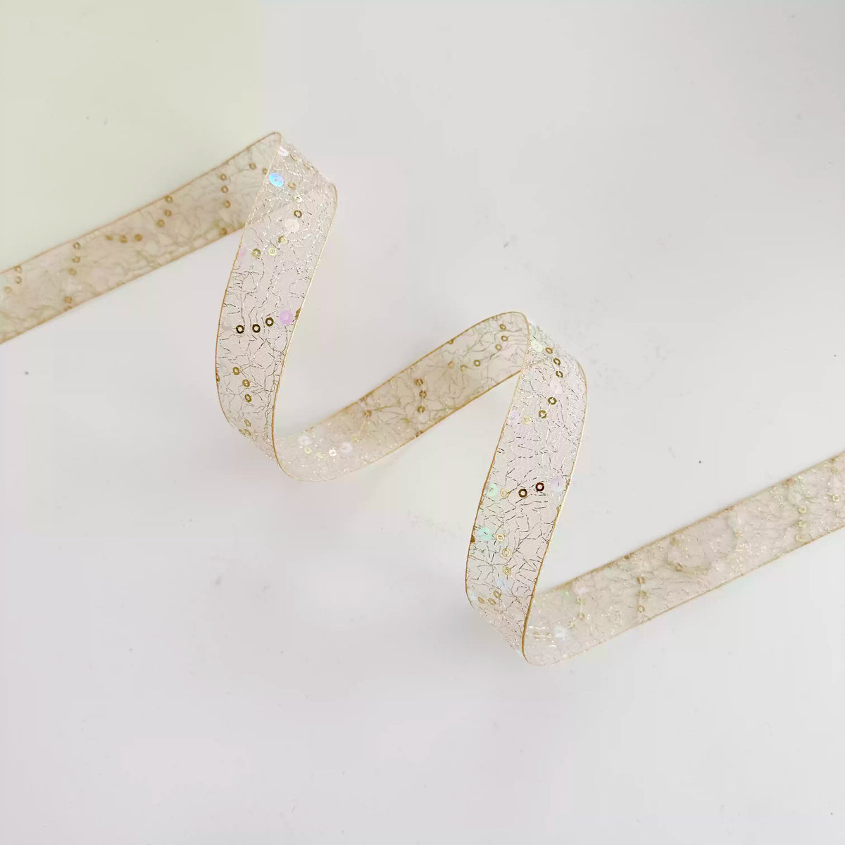 Ruban de fleuriste scintillant à paillettes (2,5 cm x 9,1 m)