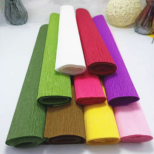 Papier crépon coloré pour fleurs en papier DIY