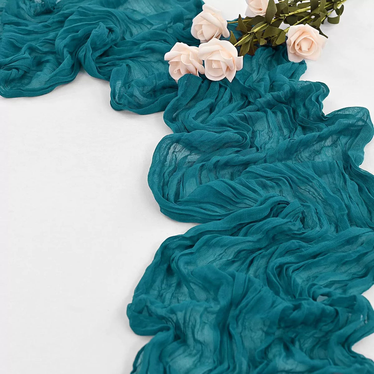 Pleated Table Runner Cloth for Weddings