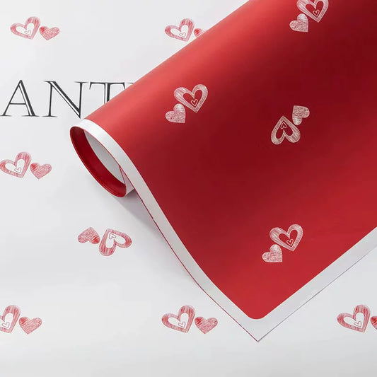 20pcs Double-sided Heart Bouquet Paper (55x55cm)
