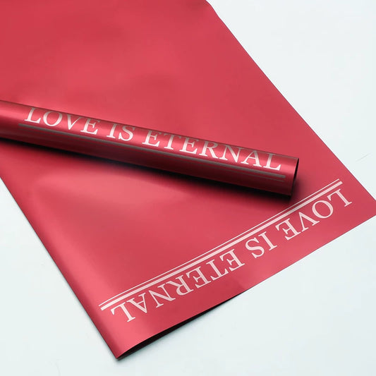 20 feuilles de papier d'emballage pour fleurs LOVE IS ETERNAL (57x57 cm)