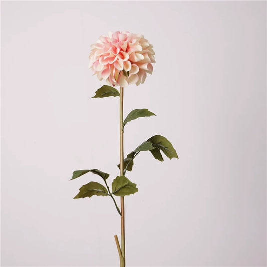 22" Soft Pink Artificial Dahlia Stem