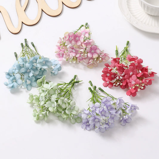8cm Silk Hydrangea Flower Heads Pack 30