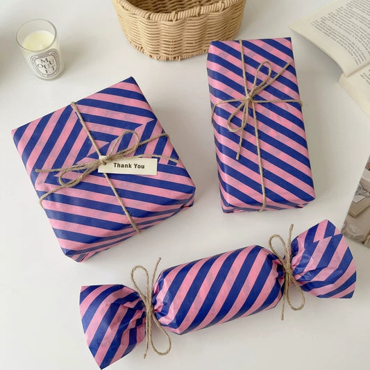 Diagonal Stripe Printed Tissue Paper Pack 50