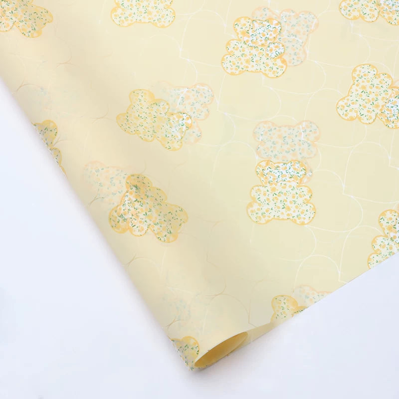 20pcs Bear Print Bouquet Wrap Cellophane (57x57cm)