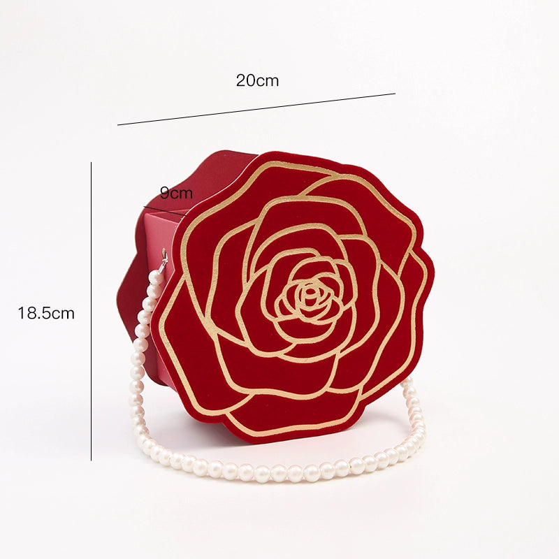 Camellia Pearl Handle Floral Gift Box