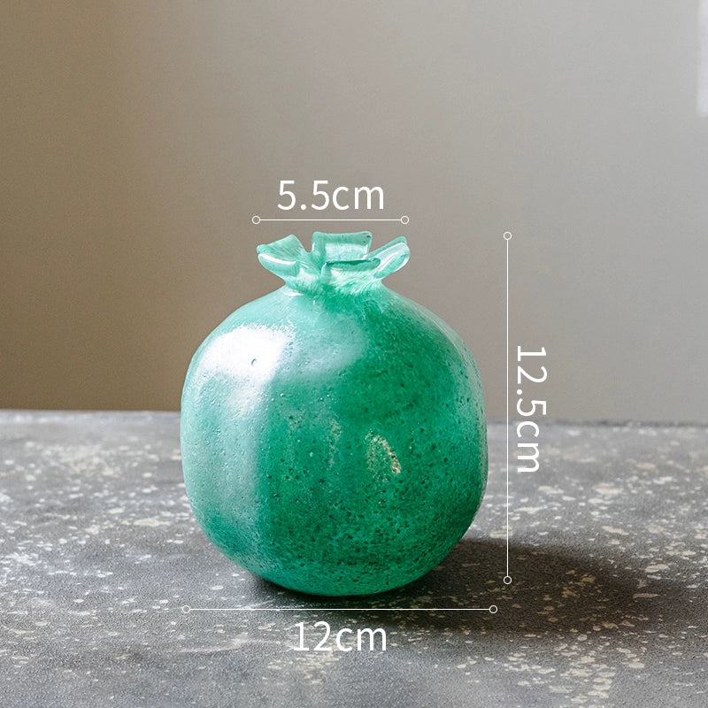 Modern Mint Green Speckled Glass Vase