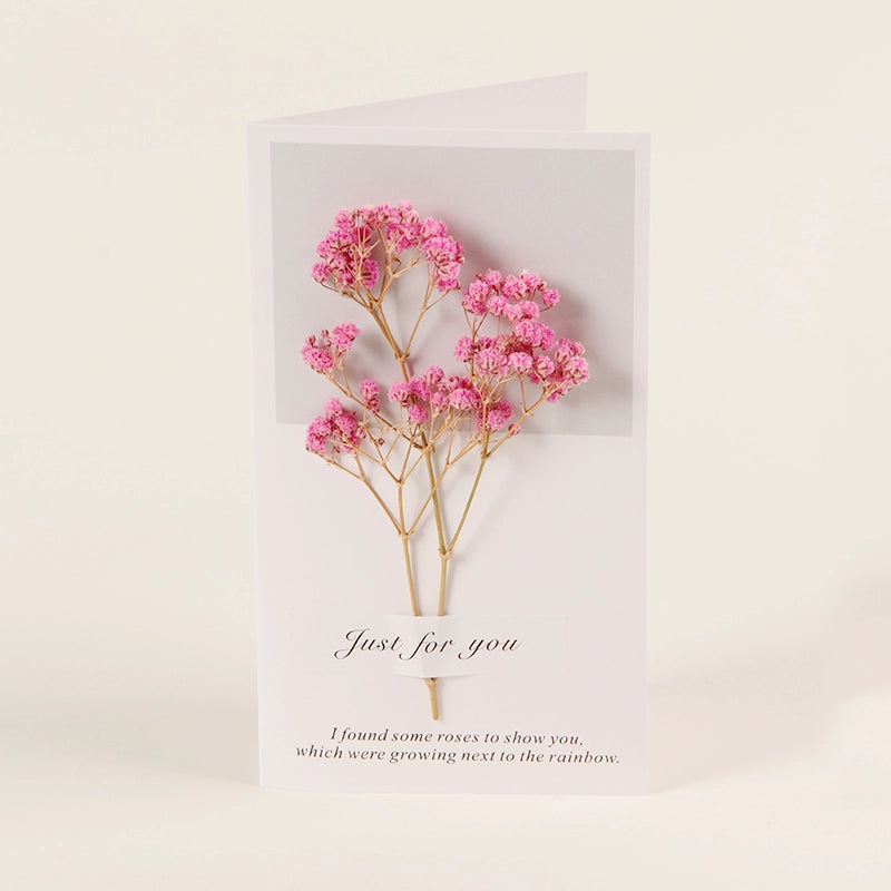 Real Dried Flower Greeting Cards Pack 10