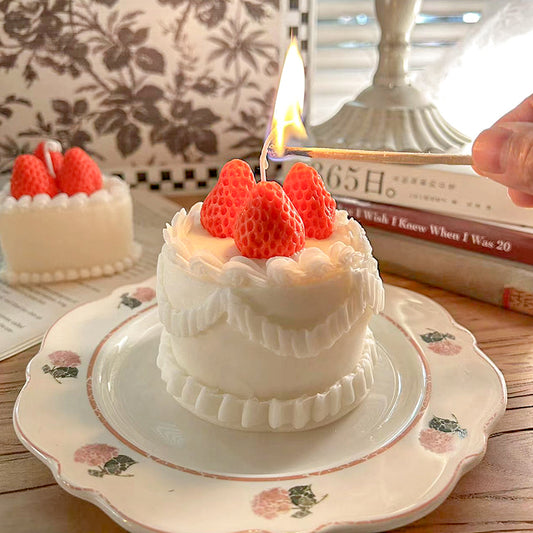 Bougie parfumée Gâteau à la crème aux fraises