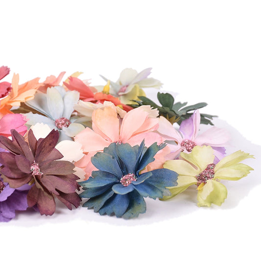 4.5cm Silk Flower Heads for Crafting Pack 100