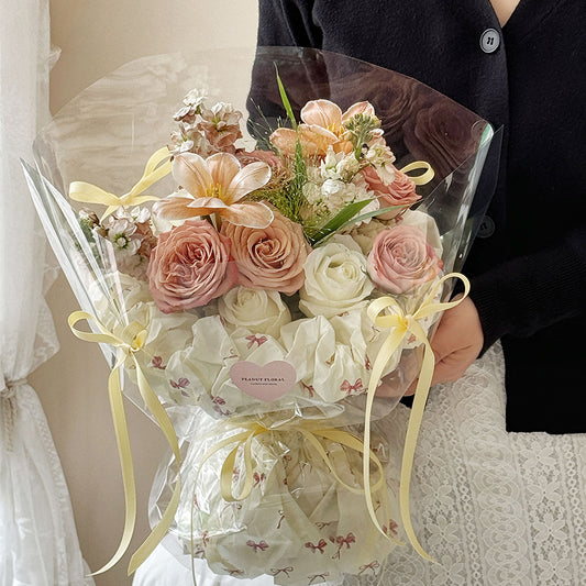 20ps Bow Printed Flower Tissue Paper (50x70cm)
