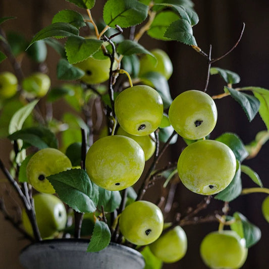 Branche de pomme verte artificielle toucher réel