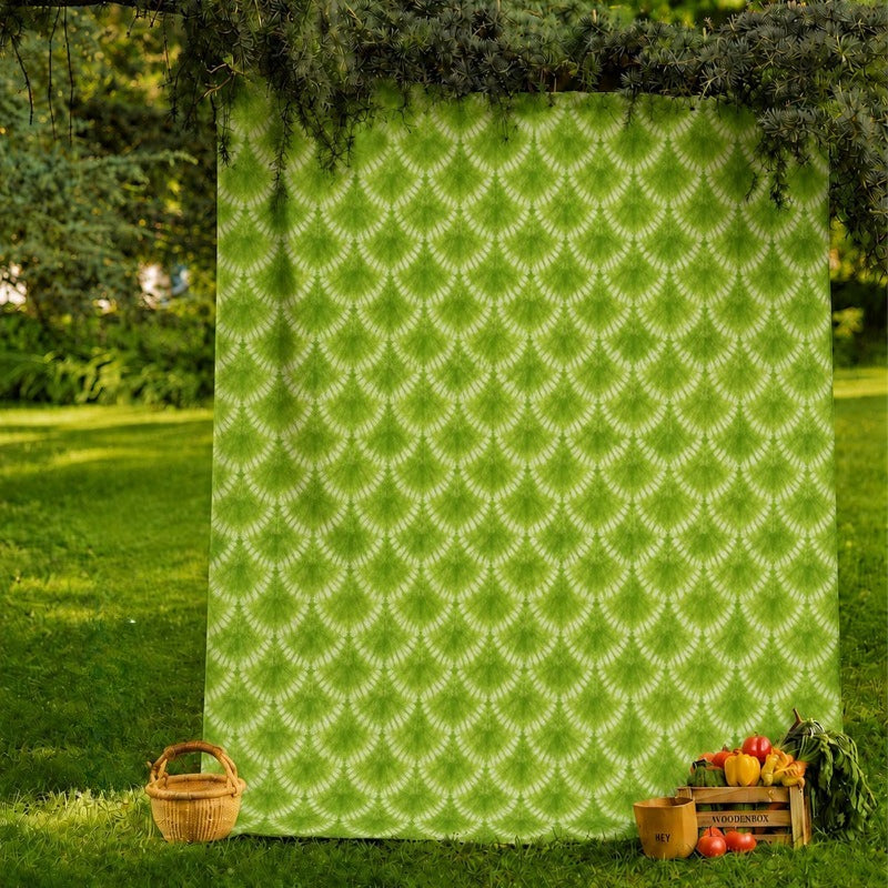 Green Gradient Tie-Dye Chiffon Fabric Drape