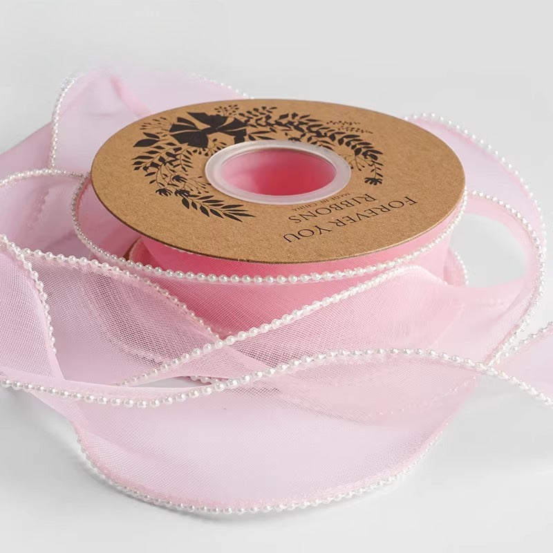 Pearl-edged Ruffled Wave Ribbon (4cmx5Yd)