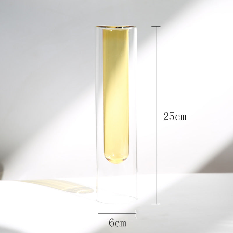Modern Cylindrical Test Tube Glass Vase
