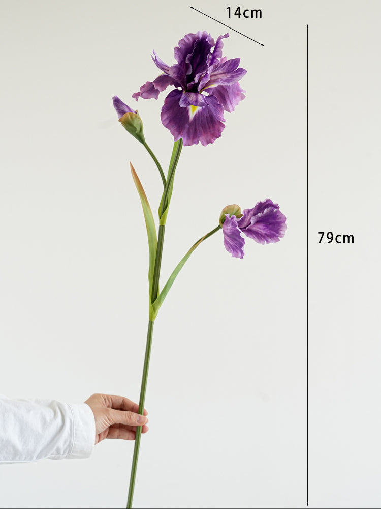31" Realistic Artificial Iris Flower Stem