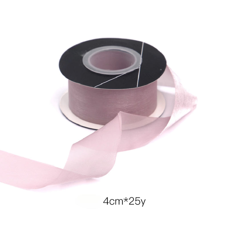 Solid Color Silk Fabric Ribbon (40mmx25Yd)