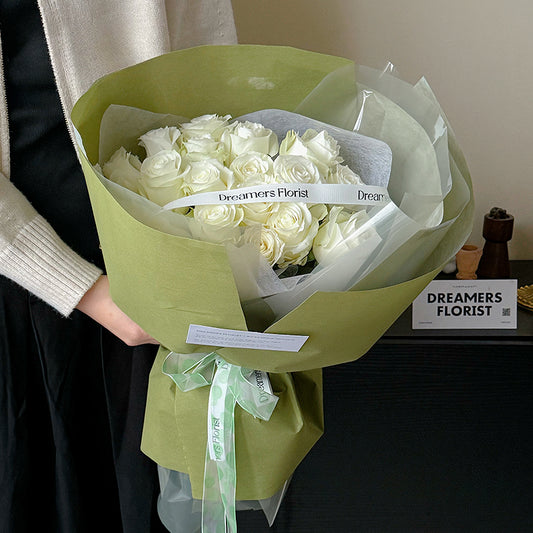 Velvet Flower Bouquet Wrapping Fabric (53cmx6Yd)