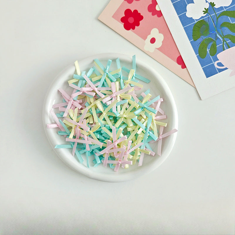 100pcs Silk Ribbon Bows for DIY Decorations
